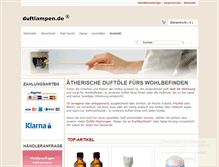 Tablet Screenshot of duftlampen.de